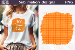 Hand Drawn Orange T Shirt | Add Your Text Background Product Image 1