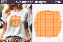 Hand Drawn Orange T Shirt | Add Your Text Background Product Image 1