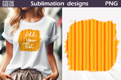 Hand Drawn Orange T Shirt | Add Your Text Background Product Image 1