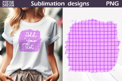 Hand Drawn Purple T Shirt | Add Your Text Background Product Image 1