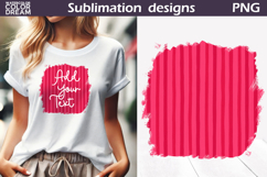 Hand Drawn PinkT Shirt | Add Your Text Background Product Image 1