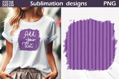 Hand Drawn Purple T Shirt | Add Your Text Background Product Image 1