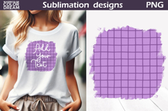 Hand Drawn Purple T Shirt | Add Your Text Background Product Image 1