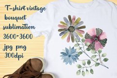 T-shirt vintage bouquet sublimation