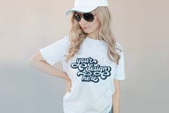 White t-shirt woman model mockup on neutral background Product Image 1