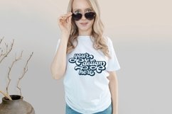White t-shirt woman model mockup on neutral background Product Image 1