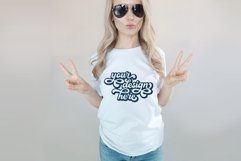 White t-shirt woman model mockup on neutral background Product Image 1