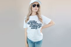 White t-shirt woman model mockup on neutral background Product Image 1