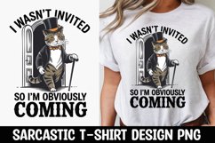 CAT SARCASTIC QUOTE SUBLIMATION T-SHIRT DESIGN Product Image 1