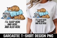 CAT SARCASTIC QUOTE SUBLIMATION T-SHIRT DESIGN Product Image 1