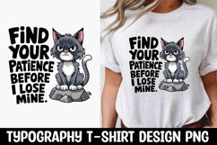 CAT SARCASTIC QUOTE SUBLIMATION T-SHIRT DESIGN Product Image 1