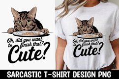 CAT SARCASTIC QUOTE SUBLIMATION T-SHIRT DESIGN Product Image 1