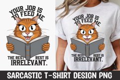 CAT SARCASTIC QUOTE SUBLIMATION T-SHIRT DESIGN Product Image 1