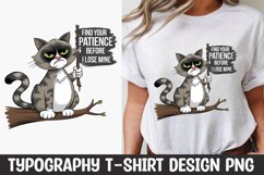 CAT SARCASTIC QUOTE SUBLIMATION T-SHIRT DESIGN Product Image 1