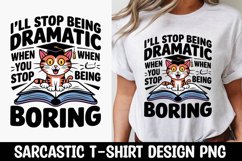 CAT SARCASTIC QUOTE SUBLIMATION T-SHIRT DESIGN Product Image 1