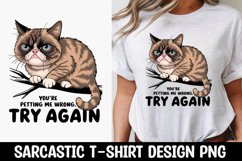 CAT SARCASTIC QUOTE SUBLIMATION T-SHIRT DESIGN Product Image 1