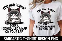 CAT SARCASTIC QUOTE SUBLIMATION T-SHIRT DESIGN Product Image 1