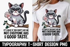 CAT SARCASTIC QUOTE SUBLIMATION T-SHIRT DESIGN Product Image 1