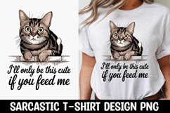 CAT SARCASTIC QUOTE SUBLIMATION T-SHIRT DESIGN Product Image 1