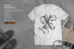 Luxurious blooms beauty X lettering monogram silhouette logo Product Image 3