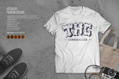 Lettering words cannabidiol monochrome with smoke effect svg Product Image 3