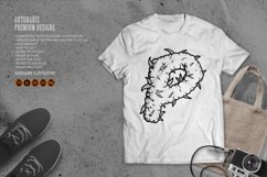 Striking unique P lettering cannabis smoke silhouette Product Image 2