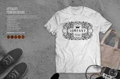 Nostalgic emblem retro style badge with engraved pattern Product Image 3