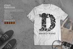 Timeless charm beauty D letter logo monochrome Product Image 2