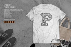Ornamental flourishes classic flair p capital lettering Product Image 3