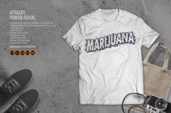 Marijuana lettering words smoke effect silhouette svg Product Image 3