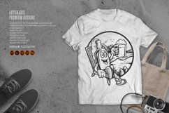 Vintage summer beer bottle monochrome svg Product Image 3