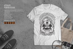 Hippie skull head bohemian style good vibes illustrations Product Image 3
