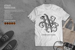 Flourish delight classic W monogram letter logo outline Product Image 3