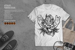 Groovy hilarious funky cannabis bud silhouette Product Image 4