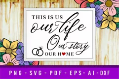 Family Farmhouse Sign SVG | Valentine SVG | Wedding SVG Product Image 1