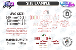 3D Christmas Pickup Truck Decor Laser Bundle, 3D Car Model Product Image 2