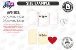 Valentine&#039;s Day Gift Card Tags Laser Cut Bundle|Card Holders Product Image 2