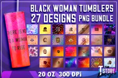 Black Woman Tumblers Bundle |Woman Quotes Sublimation|PNG v2 Product Image 1