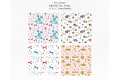 Royal Princess Baby Pink Digital papers, Princess patterns Product Image 3