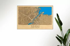Toledo, Ohio Street Map 3d Laser cut SVG, USA City Product Image 3