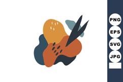 Abstract organic shapes with earthy tones and dark accents m Product Image 1
