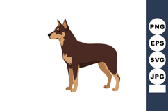 Doberman Pinscher dog standing side view digital vector art Product Image 1