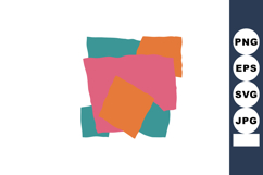 Abstract colorful geometric shapes random composition with p Product Image 1