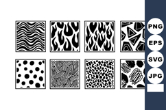 Animal print patterns set with zebra, leopard, cheetah, and Product Image 1