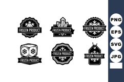Frozen product label icons set with snowflake, ice cube, and Product Image 1