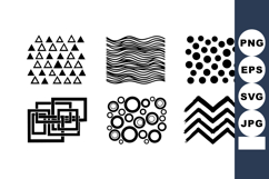 Abstract geometric shapes pattern set with triangles waves d Product Image 1