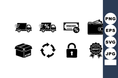 Delivery truck fast shipping discount voucher wallet box ret Product Image 1