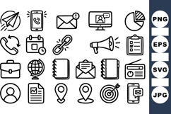 Minimalist Business Icon SVG Pack for Digital Projects Product Image 1