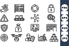 Logistics And Supply Chain Icon Vector Bundle Product Image 1