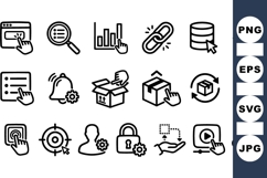 Minimal Line Business Interface Icon Collection Product Image 1
